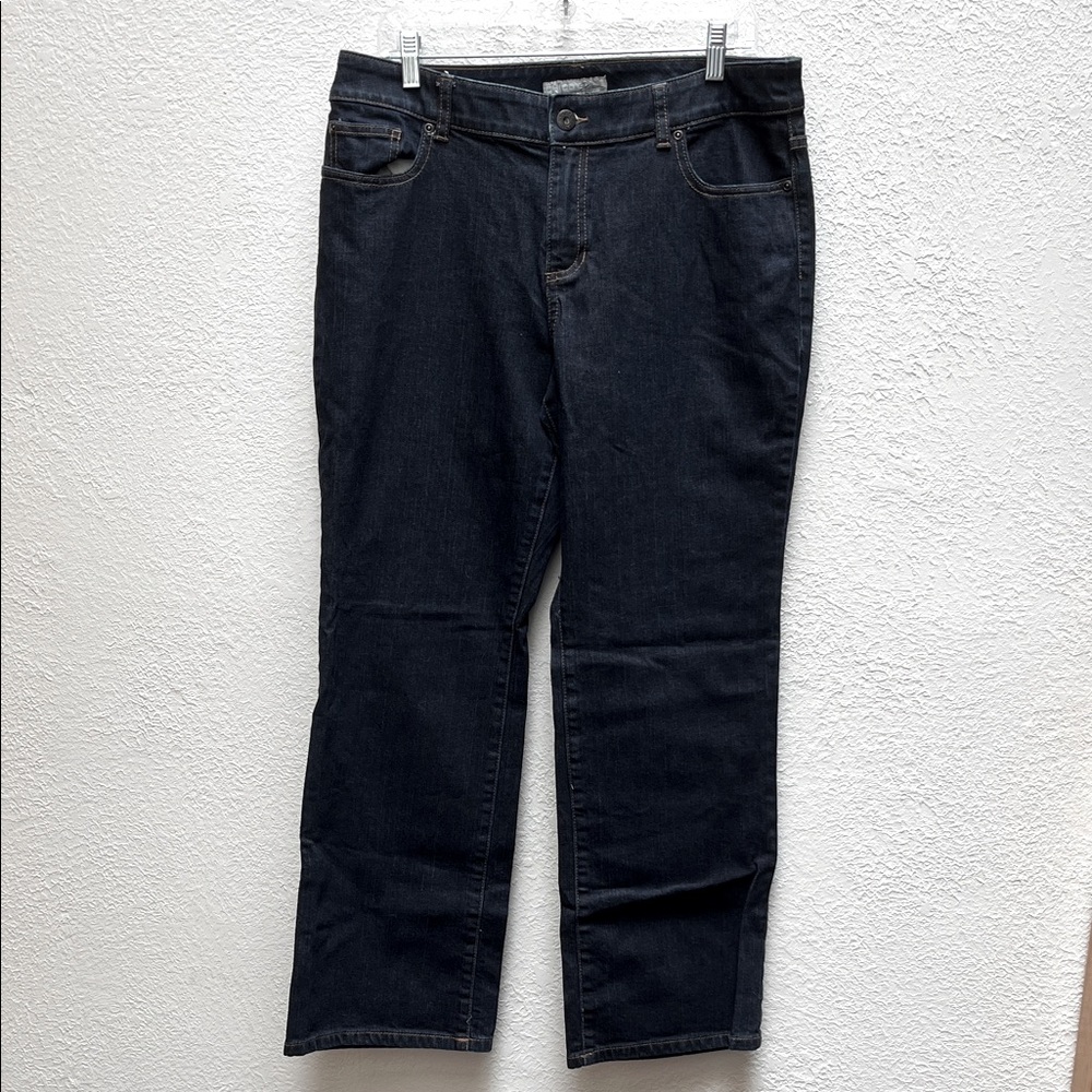 Chico's Dark Denim Bootcut Jeans Size 2 Short